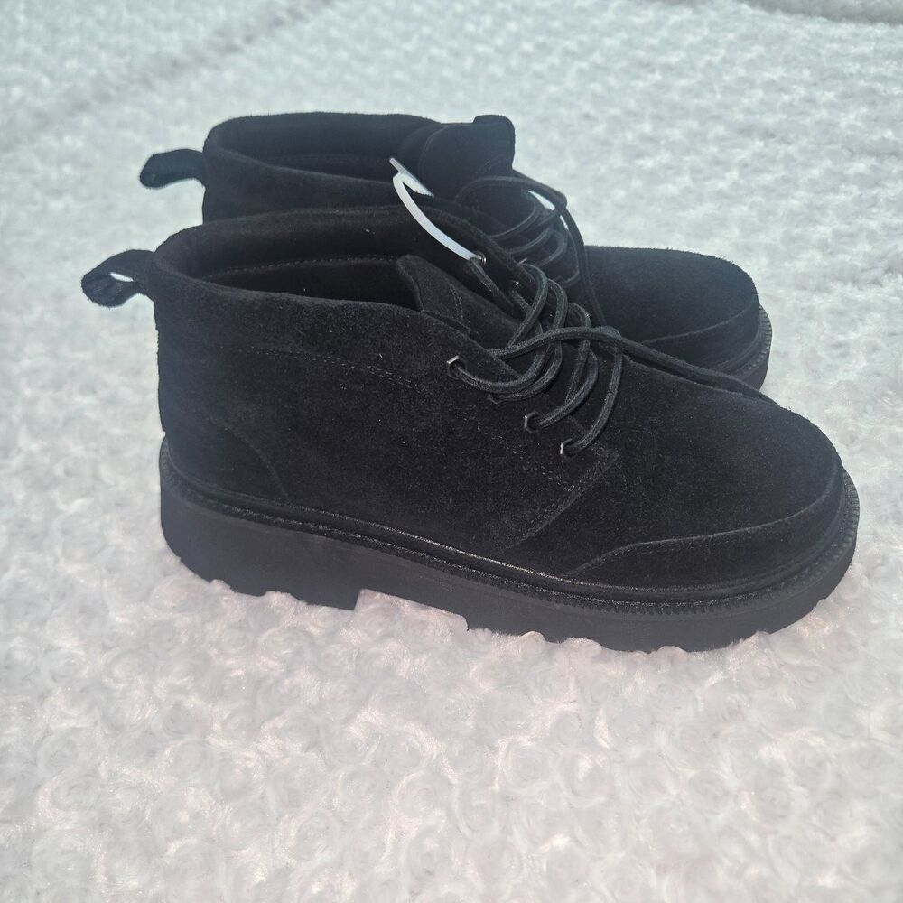 Ugg Chukka Lug Mens Black Suede Ankle Lace Up Platform Boots US 11 1171113 - Picture 5 of 10